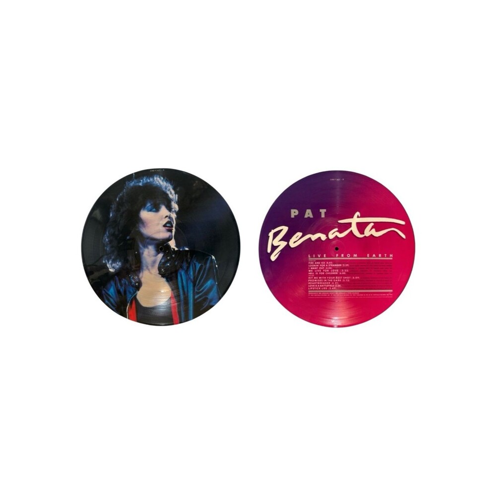 Vintage 1983 12” Vinyl Picture Disc Pat Benatar Live From Earth Album
